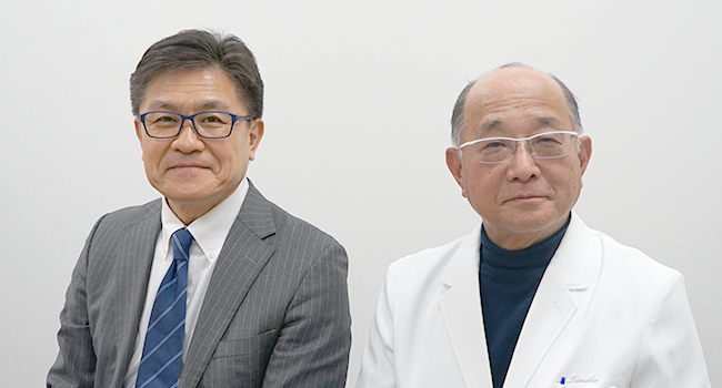 左：田村（ヘルシーパス代表）、右：田中 孝 先生
