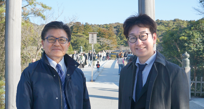 左：田村（ヘルシーパス代表）、右：及川 貴生 先生